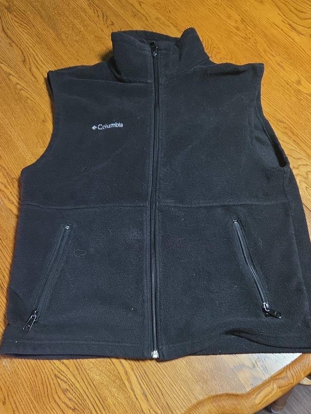 Columbia Black Full-Zip Fleece Vest